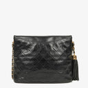 Chanel CC Tassel Quilted Black Leather Shoulder Bag