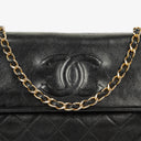Chanel CC Tassel Quilted Black Leather Shoulder Bag