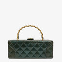 Chanel CC Vanity Case Quilted Patent Leather