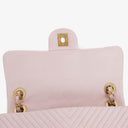 Chanel Chevron Leather Small Classic Flap Bag