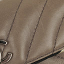 Chanel Chevron Mini Flap Quilted Lambskin And Printed Silk Trim With Silver Hardware
