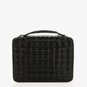 Chanel Chocolate Bar Briefcase Black Patent Leather With Silver Tone Hardware