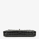 Chanel Chocolate Bar Briefcase Black Patent Leather With Silver Tone Hardware