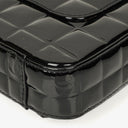 Chanel Chocolate Bar Briefcase Black Patent Leather With Silver Tone Hardware