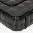 Chanel Chocolate Bar Briefcase Black Patent Leather With Silver Tone Hardware