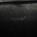 Chanel Chocolate Bar Briefcase Black Patent Leather With Silver Tone Hardware