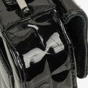 Chanel Chocolate Bar Briefcase Black Patent Leather With Silver Tone Hardware