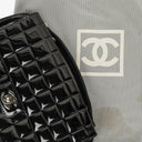 Chanel Chocolate Bar Briefcase Black Patent Leather With Silver Tone Hardware