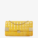 Chanel Chocolate Bar East West Patent Leather Shoulder Bag