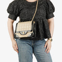 Chanel Chocolate Bar Lambskin And Patent Leather Single Flap Bag