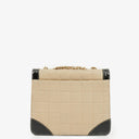 Chanel Chocolate Bar Lambskin And Patent Leather Single Flap Bag