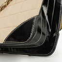 Chanel Chocolate Bar Lambskin And Patent Leather Single Flap Bag