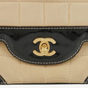 Chanel Chocolate Bar Lambskin And Patent Leather Single Flap Bag