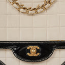 Chanel Chocolate Bar Leather And Patent Leather Single Flap Bag