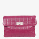 Chanel Chocolate Bar Purple Leather Quilted Flap Bag
