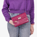 Chanel Chocolate Bar Purple Leather Quilted Flap Bag