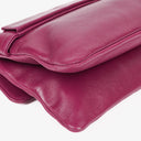 Chanel Chocolate Bar Purple Leather Quilted Flap Bag
