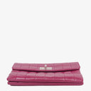 Chanel Chocolate Bar Purple Leather Quilted Flap Bag