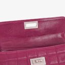Chanel Chocolate Bar Purple Leather Quilted Flap Bag