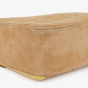 Chanel Chocolate Bar Yellow/Beige Suede Top Handle Flap Bag