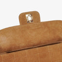 Chanel Chocolate Bar Yellow/Beige Suede Top Handle Flap Bag