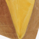 Chanel Chocolate Bar Yellow/Beige Suede Top Handle Flap Bag