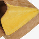 Chanel Chocolate Bar Yellow/Beige Suede Top Handle Flap Bag