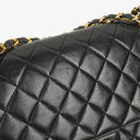 Chanel Classic Black Quilted Lambskin Double Flap Bag With 24K Gold-Plated Hardware