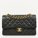 Chanel Classic Black Quilted Lambskin Double Flap Bag With 24K Gold-Plated Hardware