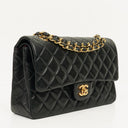 Chanel Classic Black Quilted Lambskin Double Flap Bag With 24K Gold-Plated Hardware