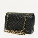 Chanel Classic Black Quilted Lambskin Double Flap Bag With 24K Gold-Plated Hardware