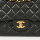 Chanel Classic Black Quilted Lambskin Double Flap Bag With 24K Gold-Plated Hardware