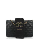 Chanel Classic Black Quilted Lambskin Full Flap Bag With 24K Gold-Plated Hardware