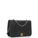 Chanel Classic Black Quilted Lambskin Full Flap Bag With 24K Gold-Plated Hardware