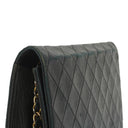 Chanel Classic Black Quilted Lambskin Full Flap Bag With 24K Gold-Plated Hardware