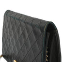 Chanel Classic Black Quilted Lambskin Full Flap Bag With 24K Gold-Plated Hardware