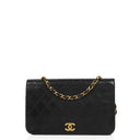 Chanel Classic Black Quilted Lambskin Full Flap Bag With 24K Gold-Plated Hardware