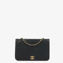 Chanel Classic Black Quilted Lambskin Full Flap Bag With 24K Gold-Plated Hardware