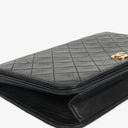 Chanel Classic Black Quilted Lambskin Full Flap Bag With 24K Gold-Plated Hardware