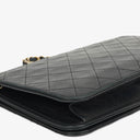 Chanel Classic Black Quilted Lambskin Full Flap Bag With 24K Gold-Plated Hardware