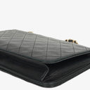Chanel Classic Black Quilted Lambskin Full Flap Bag With 24K Gold-Plated Hardware