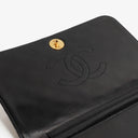 Chanel Classic Black Quilted Lambskin Full Flap Bag With 24K Gold-Plated Hardware