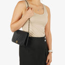 Chanel Classic Black Quilted Lambskin Full Flap Bag With 24K Gold-Plated Hardware