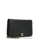 Chanel Classic Black Quilted Lambskin Full Flap Bag With 24K Gold-Plated Hardware