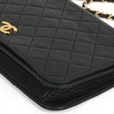 Chanel Classic Black Quilted Lambskin Full Flap Bag With 24K Gold-Plated Hardware