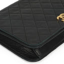 Chanel Classic Black Quilted Lambskin Full Flap Bag With 24K Gold-Plated Hardware
