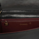 Chanel Classic Black Quilted Lambskin Full Flap Bag With 24K Gold-Plated Hardware