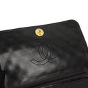 Chanel Classic Black Quilted Lambskin Full Flap Bag With 24K Gold-Plated Hardware