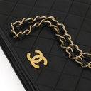 Chanel Classic Black Quilted Lambskin Full Flap Bag With 24K Gold-Plated Hardware