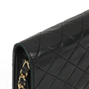 Chanel Classic Black Quilted Lambskin Full Flap Bag With 24K Gold-Plated Hardware